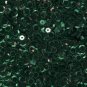 8mm Cup Sequins Facet Paillette ~ Deep Green See Thru Transparent ~ Made in USA