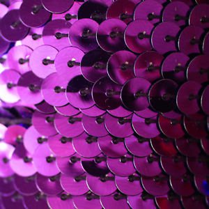 SEQUIN STRING TRIM ~ PURPLE METALLIC~ 6mm FLAT strung by the yard  Made in USA