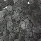 10mm Flat SEQUIN PAILLETTES ~ BLACK LEATHER effect ~ Round Disc ~ Made in USA.