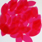 Pink Fluorescent Transparent Navette Leaf Sequins 1.5 inch Couture Paillettes