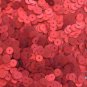 6mm Flat Loose SEQUIN PAILLETTES ~ RED Matte SILK FROST ~  Made in USA