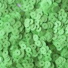 5mm Flat SEQUIN PAILLETTES ~ GREEN Opaque NEON FLUORESCENT ~ Made in USA.