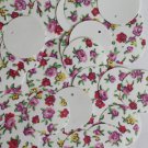 20mm Round SEQUIN PAILLETTES ~ Spring Flowers Petite Fleur Floral Print on White