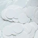 30mm Round Flat Sequin Paillettes ~  Opaque White Glossy Go Go ~ Made in USA