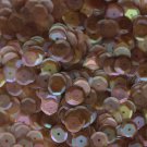 8mm Cup SEQUIN FACET PAILLETTE~ Topaz Dark Amber RAINBOW Semi FROST ~Made in USA