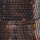 Chocolate Brown Sequin Trim 6mm 1/4" wide stitched, strung by the yard 15'