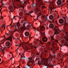 5mm Cup SEQUIN FACET PAILLETTES ~ RED  Metallic ~ Made in USA