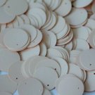 20mm Round Sequin Loose Paillette ~ Opaque Ivory Bone ~ Made in USA