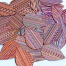 Peach Pink Sequins City Lights Teardrop 1.5 inch Reflective Couture Paillettes