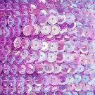 Sequin Trim Lilac Crystal Rainbow 8mm Cup Facet strung by the yard. Made in USA.