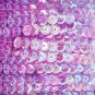 Sequin Trim Lilac Crystal Rainbow 8mm Cup Facet strung by the yard. Made in USA.