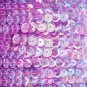 Sequin Trim Lilac Crystal Rainbow 8mm Cup Facet strung by the yard. Made in USA.