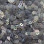 4mm Flat SEQUIN PAILLETTES ~ SILVER GRAY SMOKE FROST Rainbow Iris ~ Made in USA.