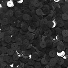 8mm flat Sequin Paillettes Black Suede Effect Velvet Flock Made in USA