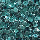 SEQUIN FACET 8mm Cup Loose PAILLETTE ~ Deep Turquoise Teal Metallic ~ USA Made
