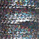 Sequin Trim Galactic Hologram 8mm Cup Facet strung by the yard. Made in USA.