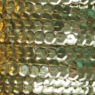 Sequin Trim ~ Gold Metallic ~ 8mm Cup Facet strung by the yard. Made in USA.