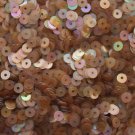 4mm Flat SEQUIN PAILLETTES ~ TOPAZ Brown FROST Rainbow Iris ~ Made in USA.