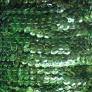 Lime Green Metallic 5mm cup Sequin Trim Flat Stitched Strung by the yard 15'