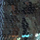Deep Forest Green Sequin Trim 6mm 1/4" wide stitched, strung by the yard 15'