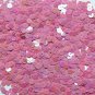 6mm Flat Loose Sequin Paillette Orchid Pink Opaque Rainbow Iris Made in USA