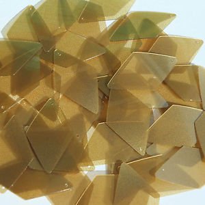 Caramel Gold Transparent Sequins Long Diamond 1.75 inch Couture Paillettes