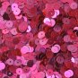 5mm Flat SEQUIN PAILLETTES ~ Fluorescent HOT PINK Metallic ~ Made in USA.