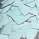Fishscale Fin Sequin 1.5" Aqua Blue Silver Chevron Zig Zag Pattern Metallic