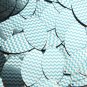 Navette Leaf Sequin 1.5" Aqua Blue Silver Chevron Zig Zag Pattern Metallic