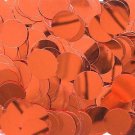 Orange Metallic Sequins 24mm (1") Flat Round Top Hole Loose Paillettes