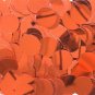 Orange Metallic Sequins 24mm (1") Flat Round Top Hole Loose Paillettes