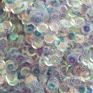 SEQUIN FACET 8mm Shallow Cup Loose PAILLETTE ~ Mirror Ultra Crystal Rainbow