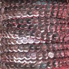 Sequin Trim ~ French Pink Metallic~ 8mm Cup Facet strung by the yard Made in USA