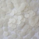 10mm Flat SEQUIN PAILLETTES ~ OYSTER WHITE ~ Round Disc ~ Made in USA.