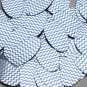 Oval Sequin 1.5" Blue Silver Chevron Zig Zag Pattern Metallic