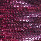 Deep Candy Pink Metallic 5mm cup Sequin Trim Flat Stitched Strung by yard 15'
