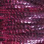 Deep Candy Pink Metallic 5mm cup Sequin Trim Flat Stitched Strung by yard 15'