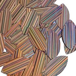 Peach Pink Navette Leaf Sequin 1.5 inch City Lights Reflective Couture Paillette