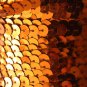 SEQUIN STRING TRIM ~ ORANGE METALLIC ~ 6mm FLAT strung by the yard  Made in USA