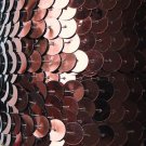 Bronze Brown Metallic Sequin Trim 10mm flat strung by the yard. Made in USA.