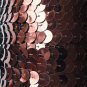 Bronze Brown Metallic Sequin Trim 10mm flat strung by the yard. Made in USA.