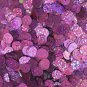 10mm Flat SEQUIN Loose PAILLETTES ~ VIOLET Laser MULTI  HOLOGRAM ~ Made in USA.