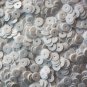 5mm Flat SEQUIN PAILLETTES ~ Opaque WHITE Shiny ~ Round Disc ~ Made in USA.
