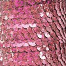 Sequin Trim Pink Hologram Reflective 8mm flat strung by the yard. Made in USA.