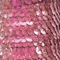 Sequin Trim Pink Hologram Reflective 8mm flat strung by the yard. Made in USA.