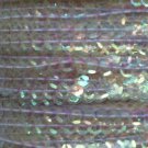Sequin Trim Aurora Crystal Iris 8mm Cup Facet strung by the yard. Made in USA.