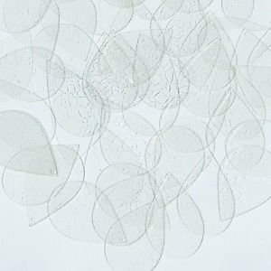 Crystal Clear Crackle Mosaic Sequin Teardrop 1.5 inch Large Couture Paillettes