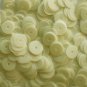 8mm Flat SEQUIN PAILLETTES ~ Opaque EGGSHELL VANILLA ~ Round ~ Made in USA