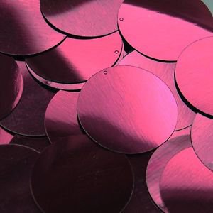 Burgundy Wine Red Shiny Sequins Round 1.5" Large Couture Paillettes