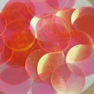 Orange Crystal Rainbow Iridescent Sequins Round 1.5" Large Couture Paillettes